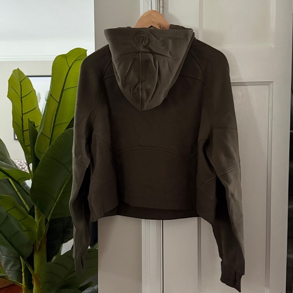 NWT LULULEMON SCUBA OVERSIZED HALF-ZIP HOODIE Olive Brown/Gold  M/L - Picture 4 of 4